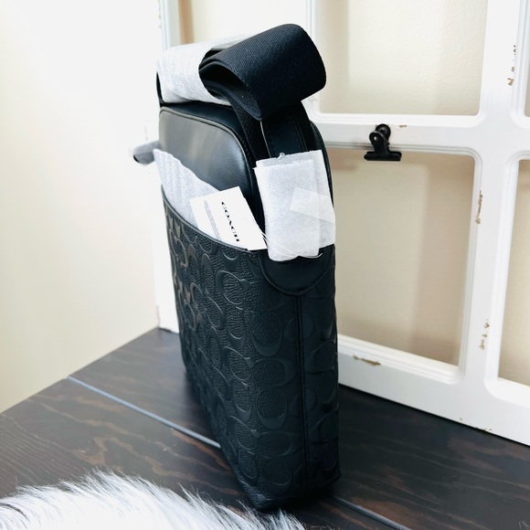 COACH Men’s Houston Flight Bag Signature Leather - Picture 5 of 11